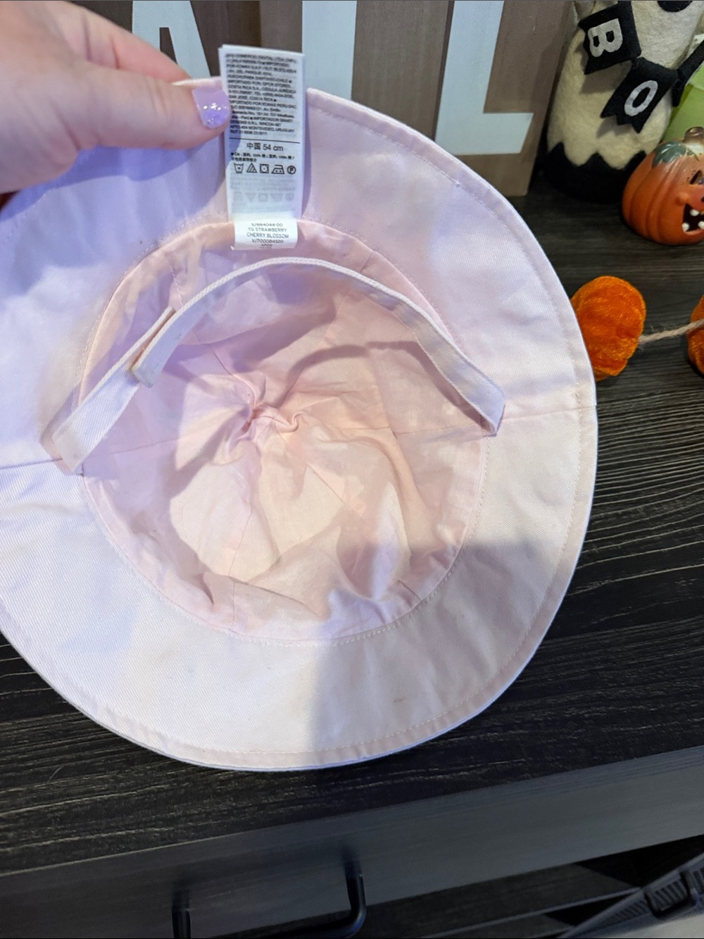 GAP Pink Bucket Hat with Embroidered Strawberries - Picture 3 of 6
